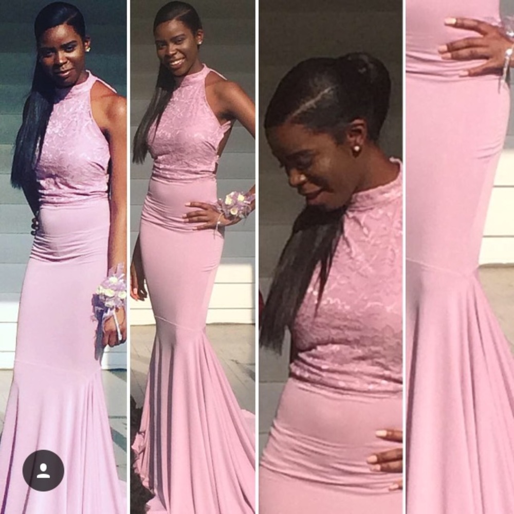 Rose Pink Mermaid Style Gown