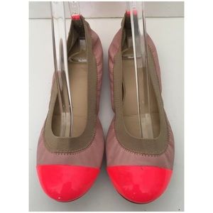 J CREW ITALY LEATHER BALLET FLATS Sz 8