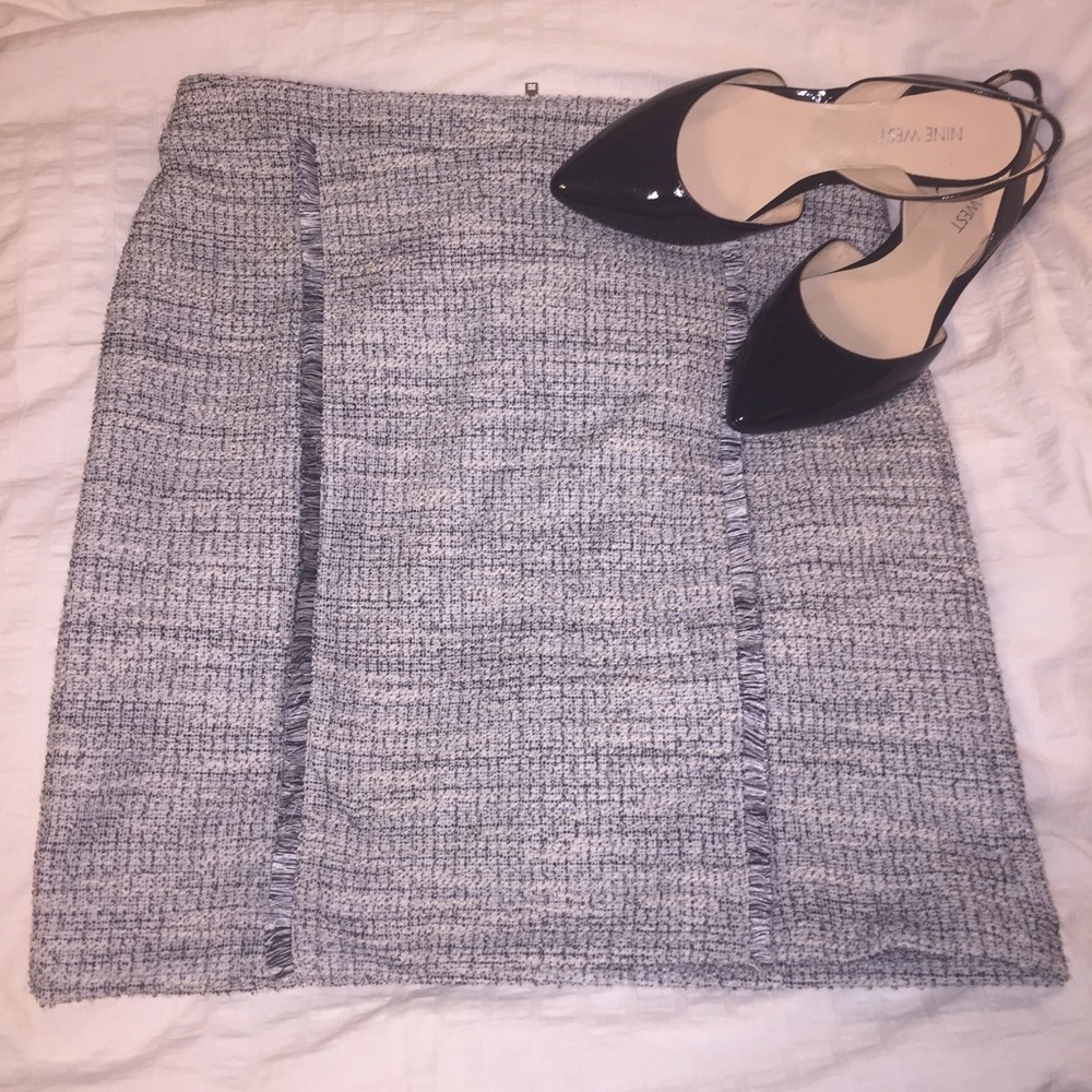 Black and White Tweed Banana Republic Skirt