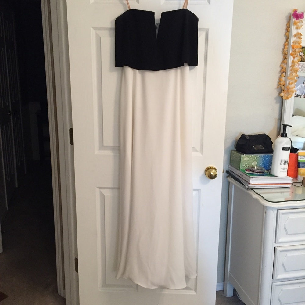 BCBG black and white dress