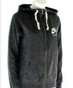 Nike Women's Gym Vintage Full Zip Hoodie (Grey) L