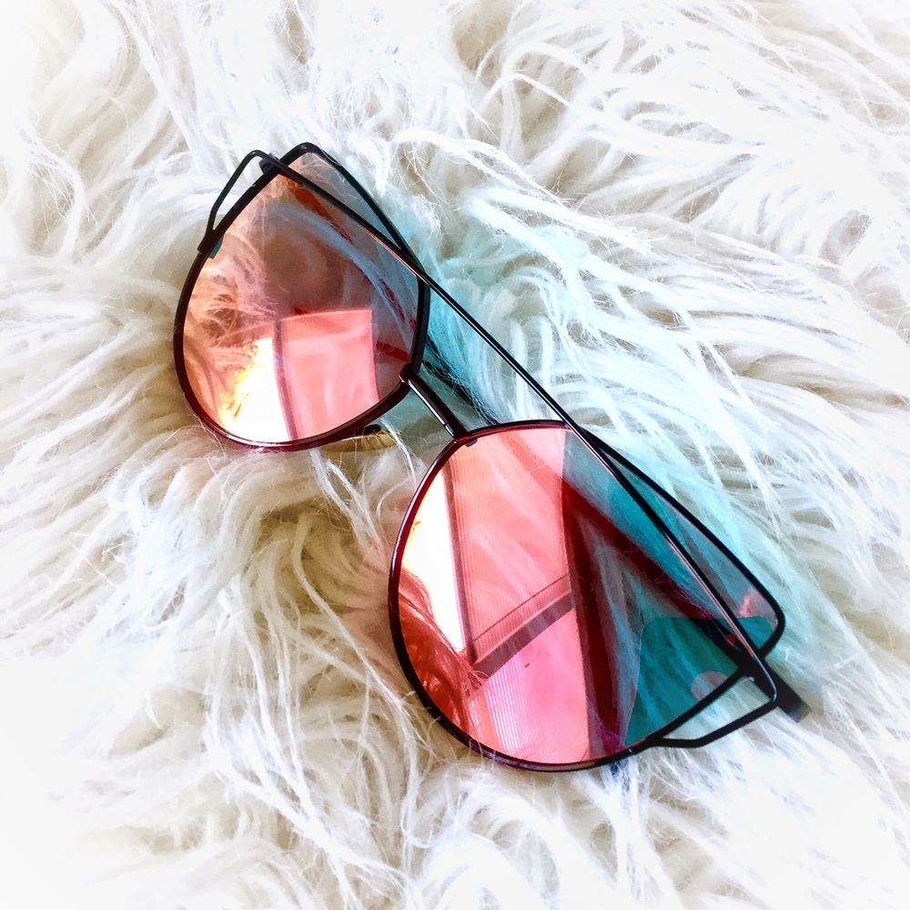✖️COTTON CANDY Mirror Reflective Cateye Sunnies ✖️