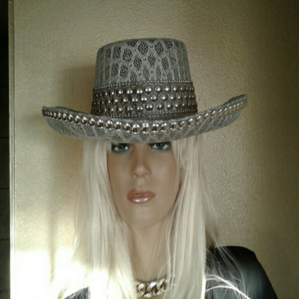 Grey silver hat