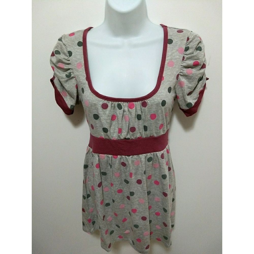 Coolwear polkadot belted long top
