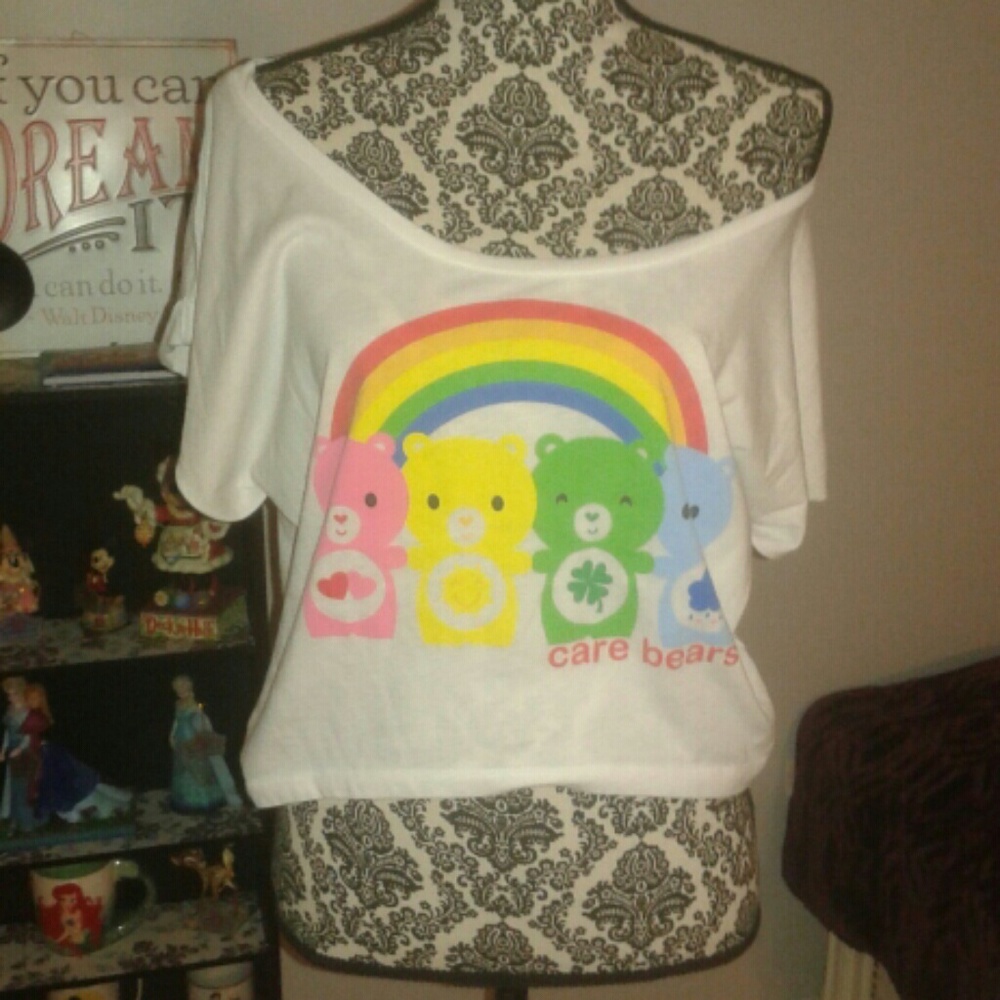 Off the shoulder Care Bears tee!