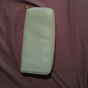 Leather three section wallet