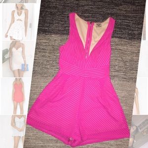 bright pink playsuit (romper)