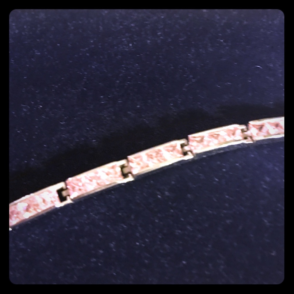 Light pink and Silver Bracelet