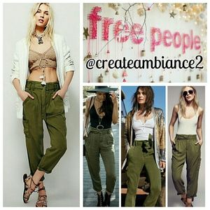 Free People Summers Over Soft Cargo Pants