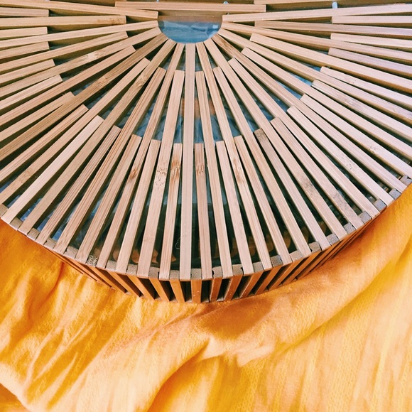 bamboo / wicker basket bag - Picture 5 of 5