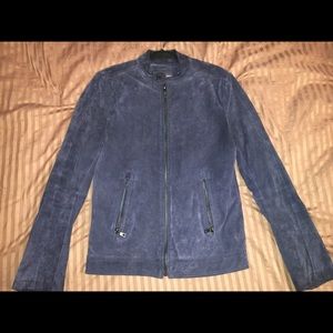 ⚡️NWOT Zara Genuine Blue Suede Moto Jacket⚡️
