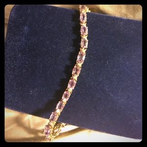 Purple and Gold Bracelet