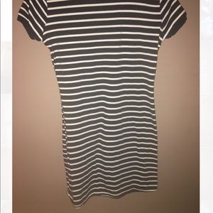 Black and white stripped t shirt dress