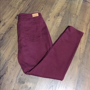 BNWOT Aéropostale maroon high waisted jeggings