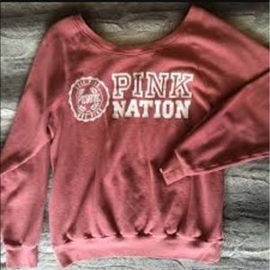 Pink nation long sleeve red/ maroon