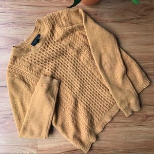 21 men lambs wool gold pullover sweater