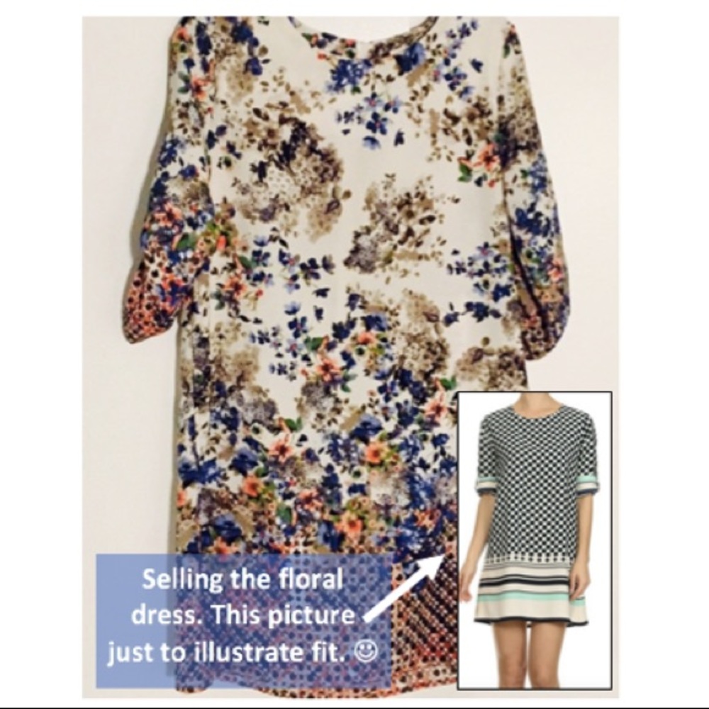 Floral shift dress; summer, work