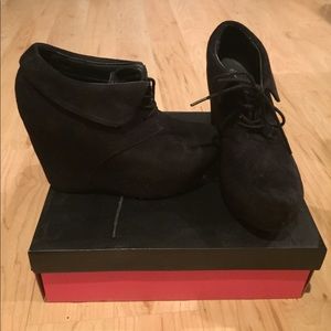 Black booties, size 7.5