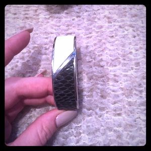 White and black Silver Bracelet