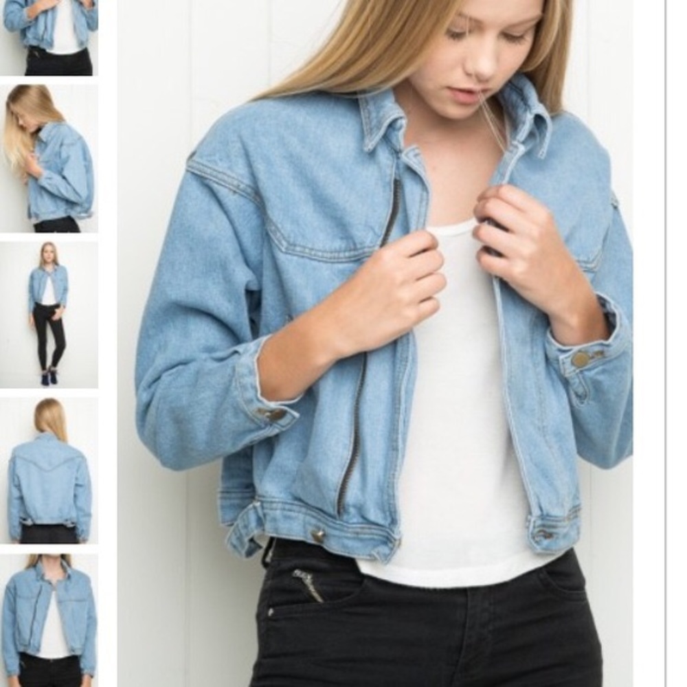 Brandy Melville Cropped Denim Jacket