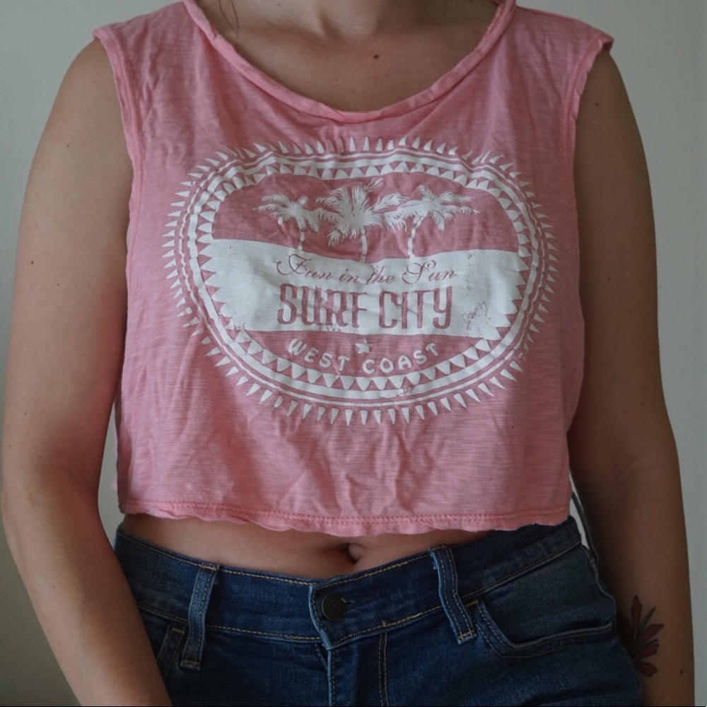 Pink muscle tshirt