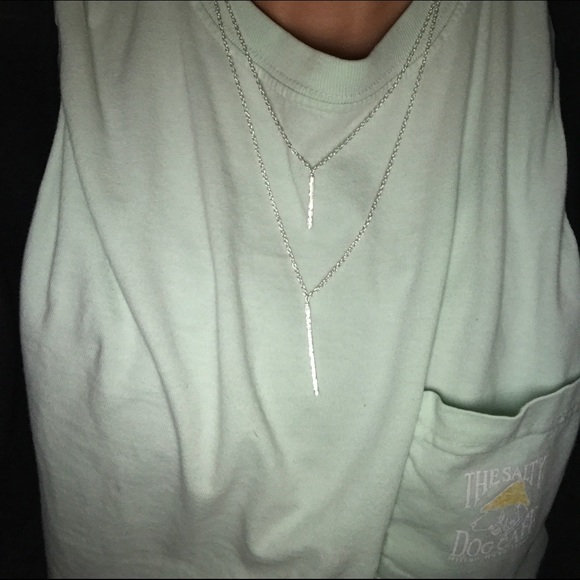 Silver double layered necklace - Picture 2 of 3