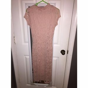 Pink Knee Length Dress