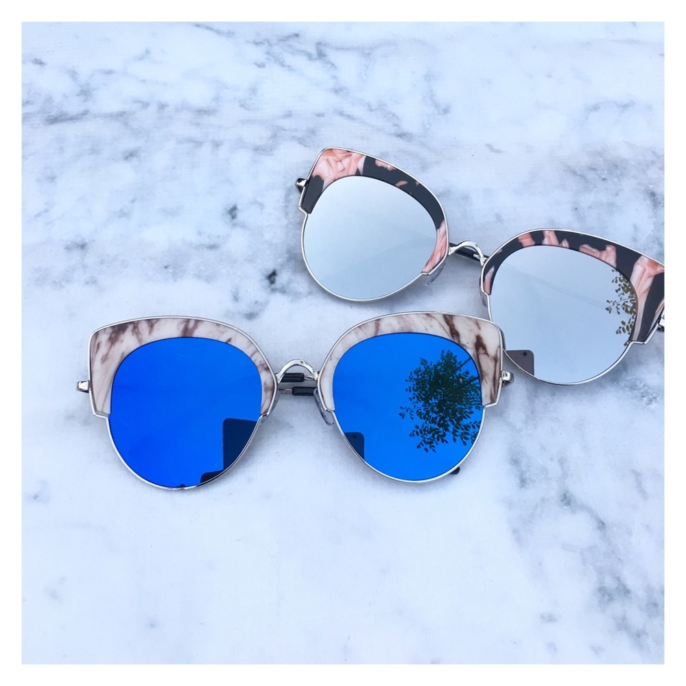 Just In- Marble Cat Eye Sunglasses - Picture 3 of 8