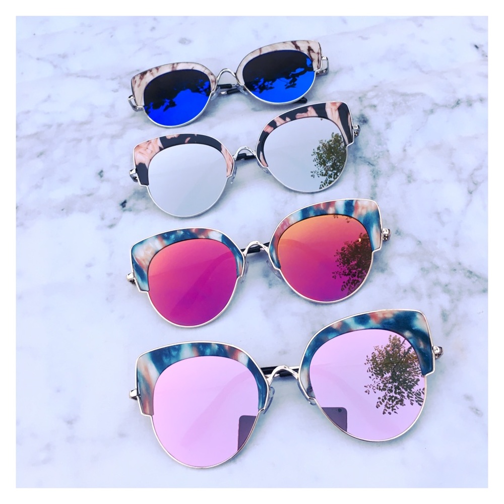 Just In- Marble Cat Eye Sunglasses - Picture 6 of 8