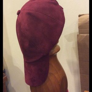 Velvet maroon hat