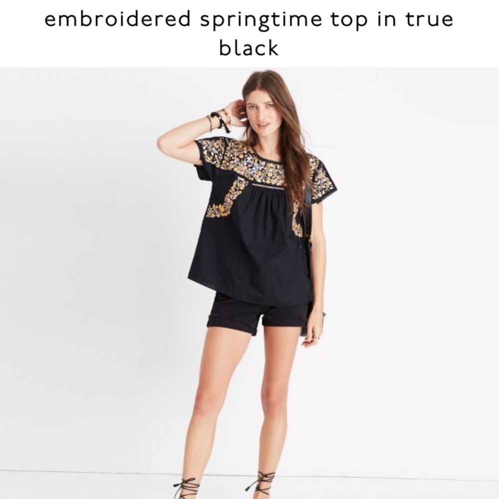 ISO Embroidered Springtime Top