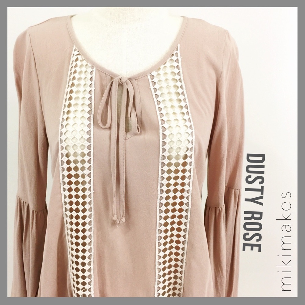 [ limonata ] NWOT dusty rose long sleeve blouse