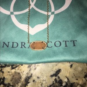 Kendra Scott Rose Gold Drusy Elisa Necklace