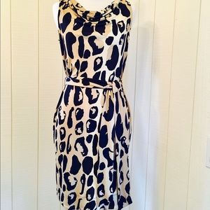 DVF silk animal print dress, leopard/cheetah; work