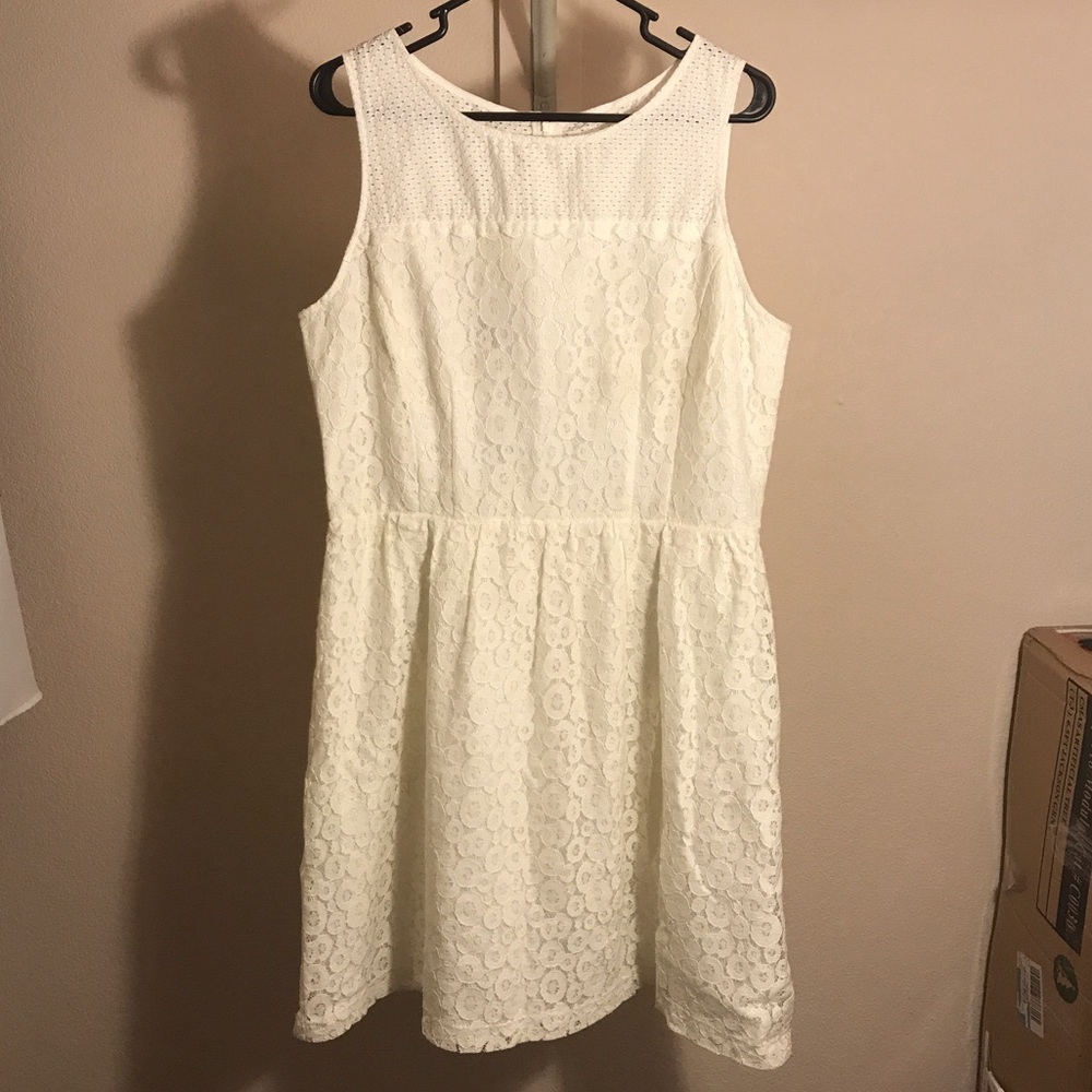 White Tea Length Dress