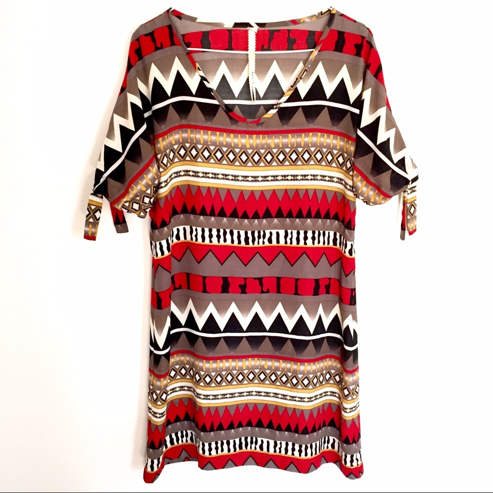 Anthropologie Uncle Frank XS Dress Print Red Tunic