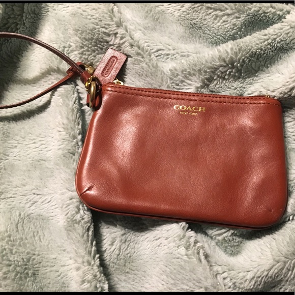 Coach Handbags - Saddle Brown Coach Wristlet
