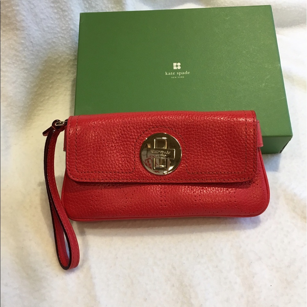 Kate Spade red clutch