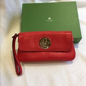 Kate Spade red clutch