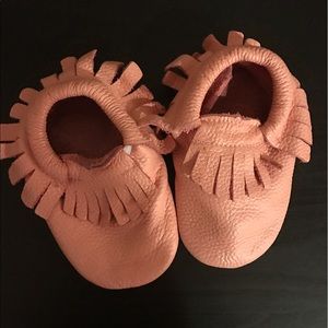 Leather baby moccasins