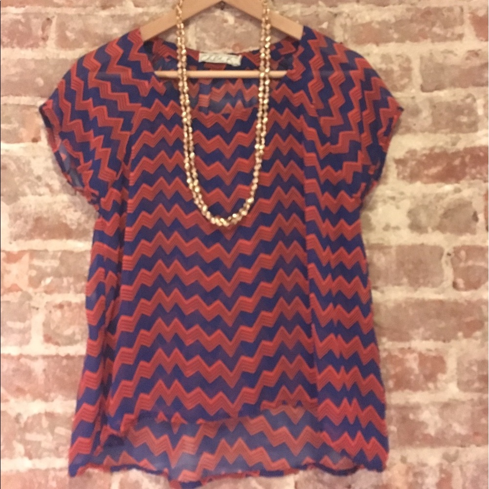 Sheer slightly cropped blouse