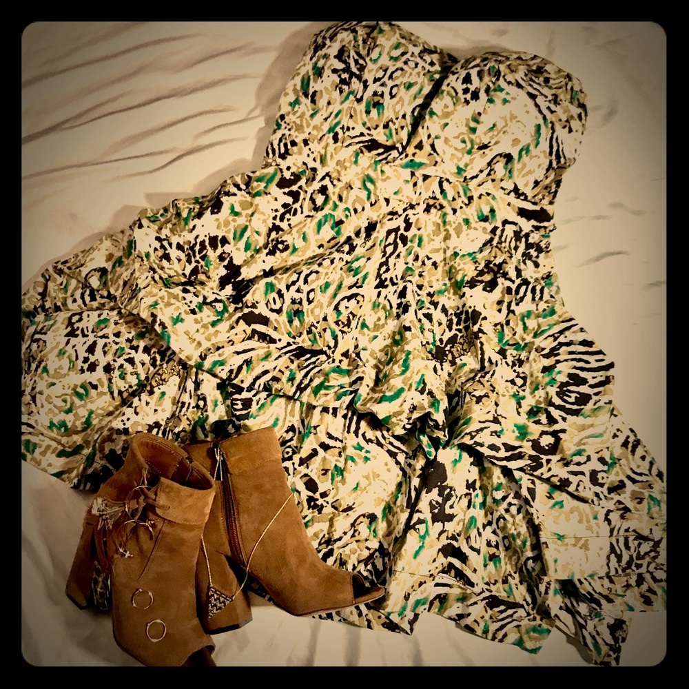 🛑sold🛑Soulmates camouflage strapless dress Sm