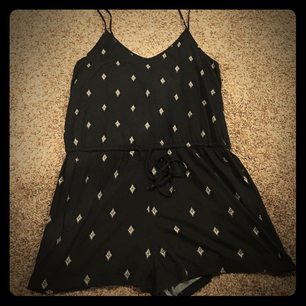 Black and white romper