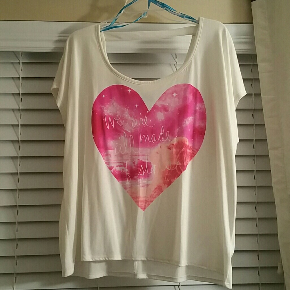 L'Amour white tee with crossback