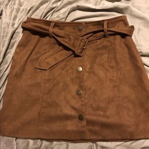 Forever 21 Brown Suede Skirt