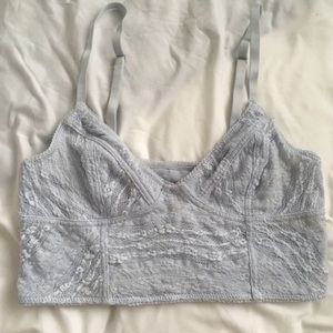 Free people bralette crop top. Never worn (m)