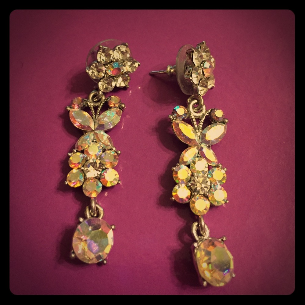AB Iridescent Crystal Earrings