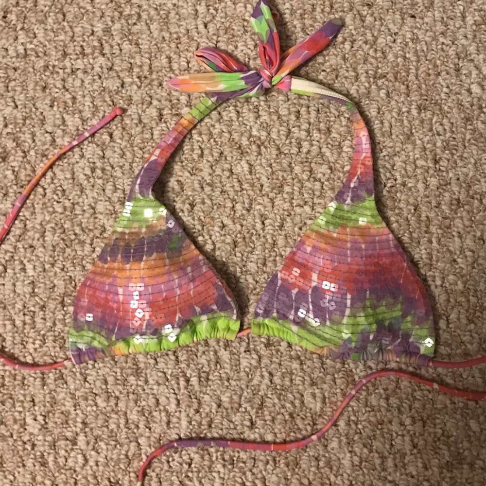 sequin bikini top