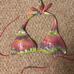 sequin bikini top