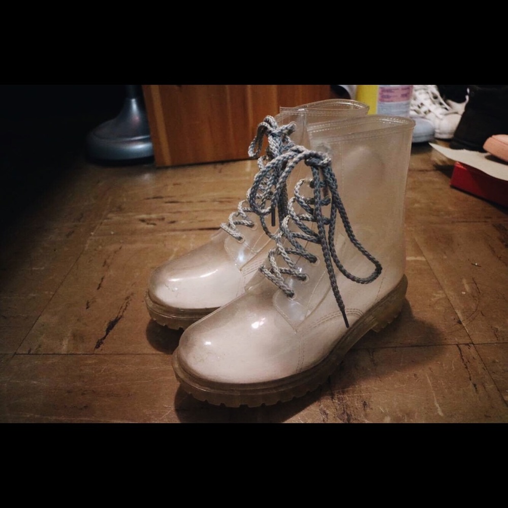 Clear Boots Dirty Laundry